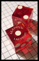 Dice : Dice - Casino Dice - Aladdin Las Vegas Red Clear with Gold Logo - SK Collection buy Nov 2010